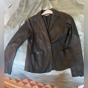 Vince leather blazer